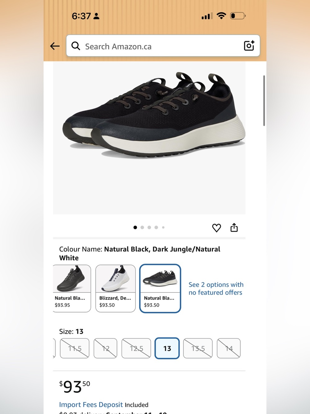 allbirds Men's Natural Black & Natural White Knit Sneakers